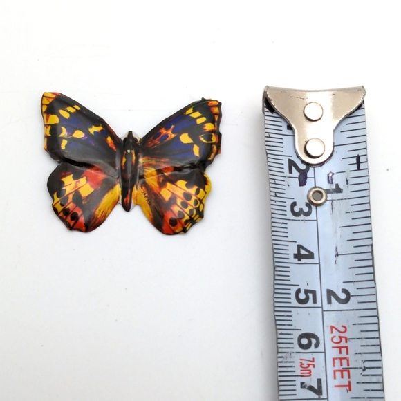 Multi-Color 2" Tin Butterfly Pin - Picture 6 of 6
